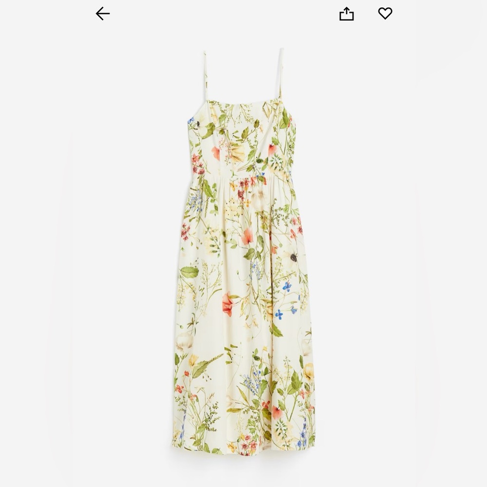 H&M Wildflower Linen / Cotton Dress